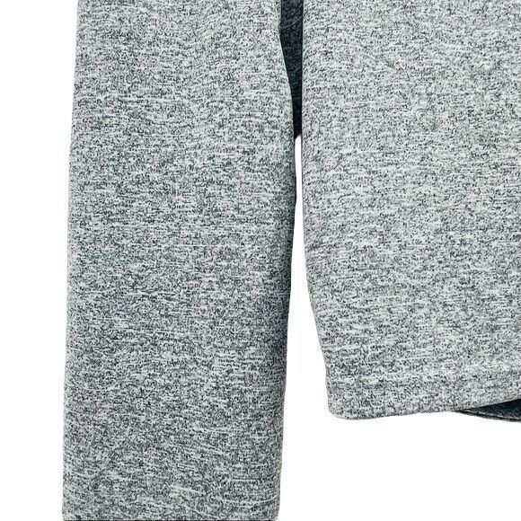 Crop Top Womens Large Cold Shoulder Heather Gray Surplice Faux Wrap V Neck Plung - Picture 4 of 7